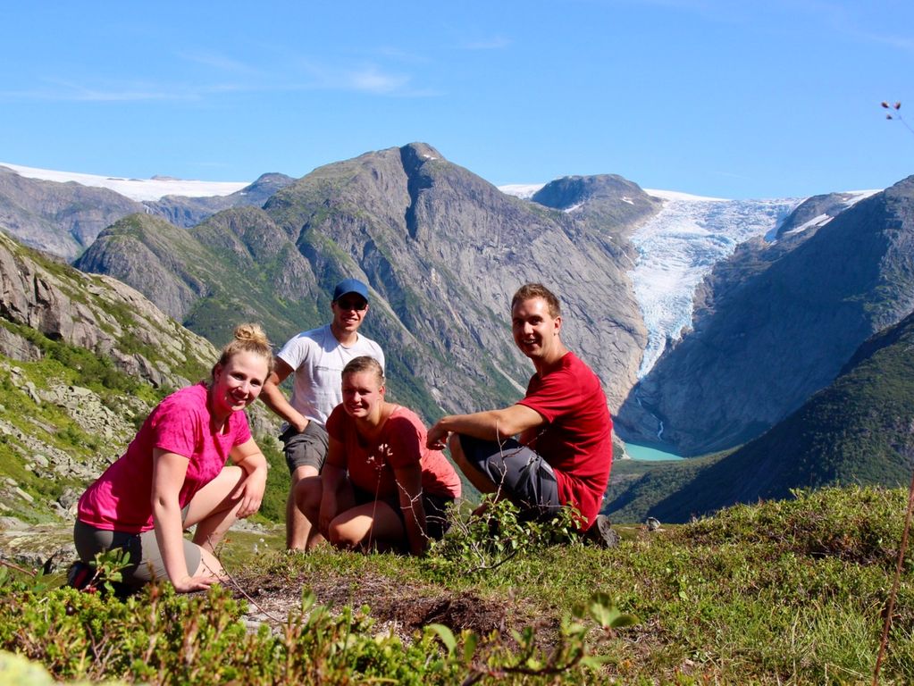 Hiken in Scandinavië groepsfoto